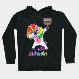 Jewnicorn- Jewish Dabbing Unicorn Hanukkah Hoodie